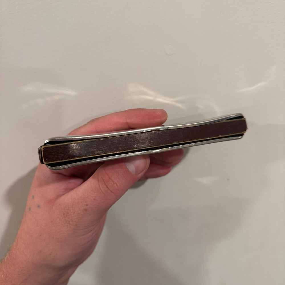 Vintage M Hohner Echo Harmonica Made in Germany Wood Comb Tremolo G Key - Picture 5 of 6